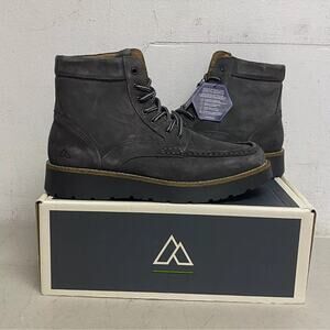 Alpine Mens Bryson Lace Up Moc Toe Style Gray Suede Leather Upper NEW - 11